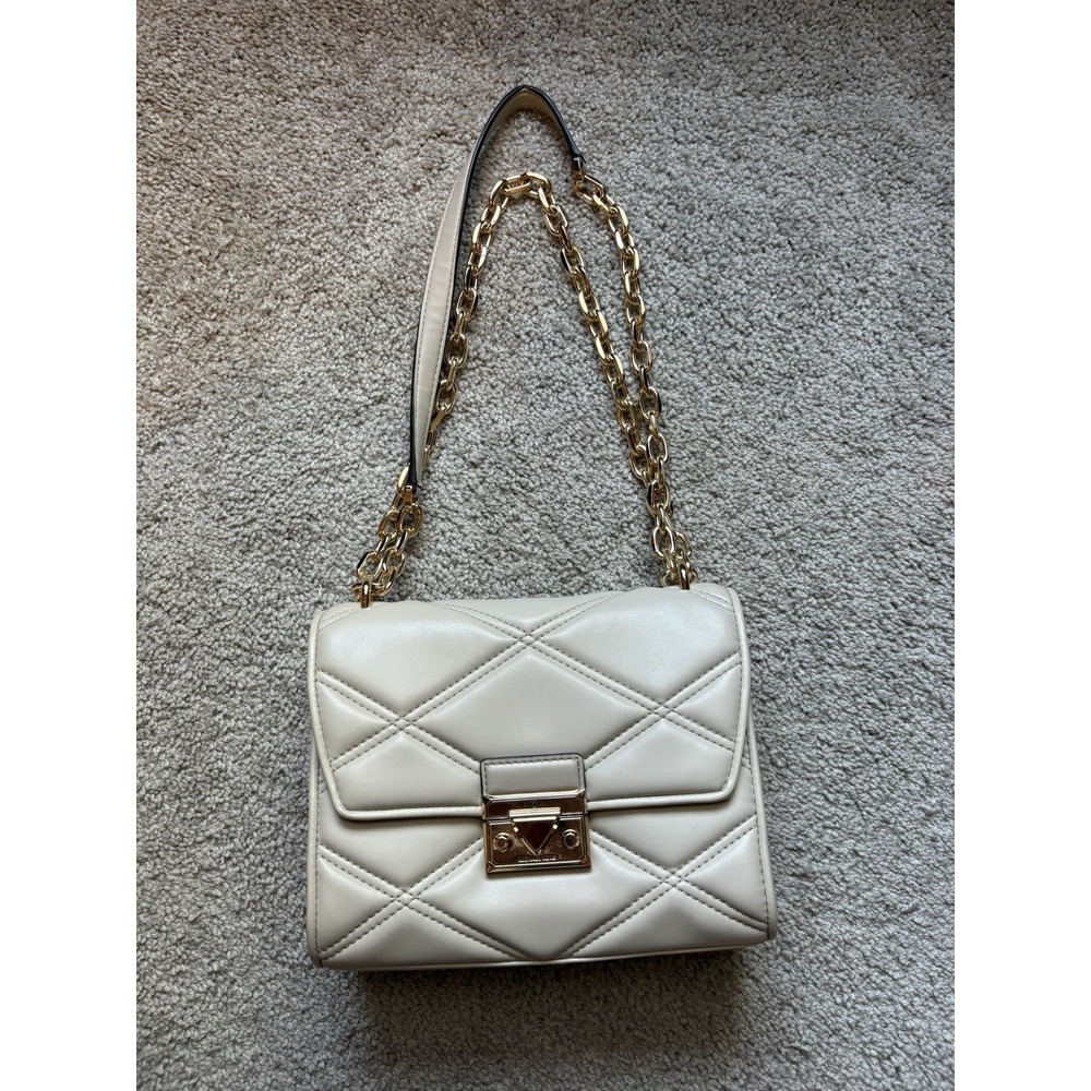 MICHAEL KORS SERENA MEDIUM FLAP CONVERTIBLE SHOULDER-CROSSBODY BAG - Picture 1 of 3